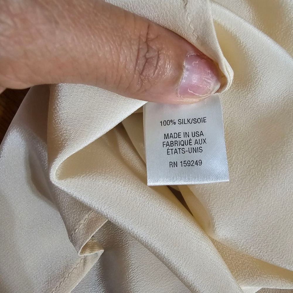 TWP Beige Silk Blouse Women's Size XS/S - Picture 6 of 9
